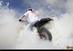 Motorcycles Stunt Fire by duke