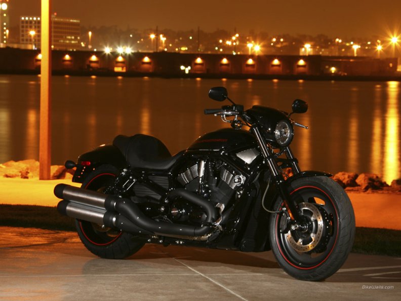 Harley Davidson At Night
