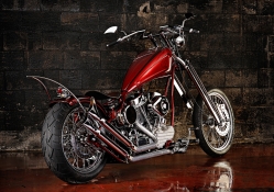 Harley panhead, with a springer frontend
