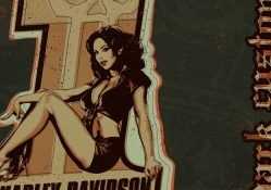 Harley Davidson Pin up girl