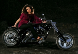 Beautiful Girl On A Harley
