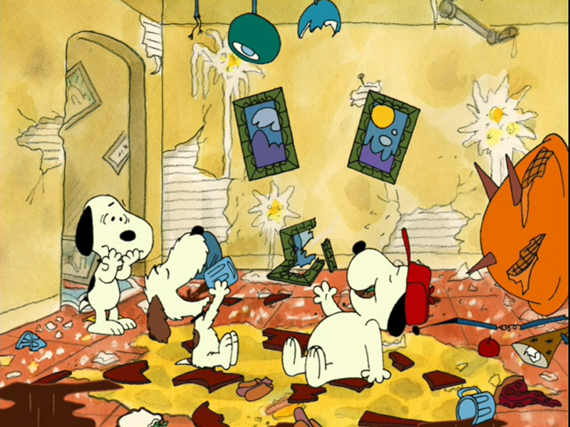 snoopy with rowdy beagle relatives