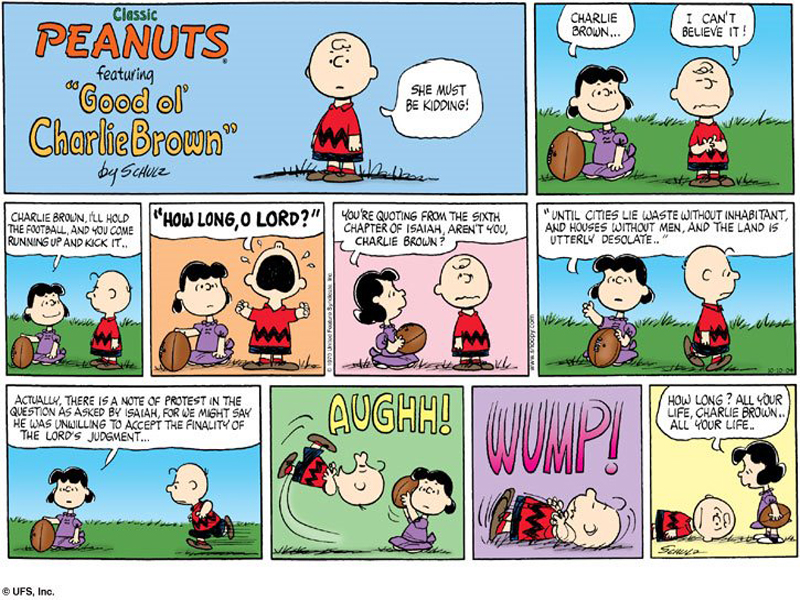 charlie brown falls for lucy's trick