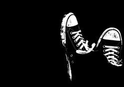 sneakers black and white