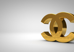 chanel logo golden