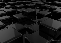 3d cubes black