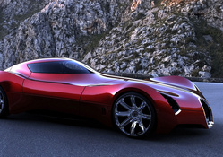 Bugatti Car Aerolithe Concept in Red