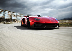 Lamborghini Aventador J Red Car