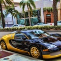 Super Black Bugatti Car Street View