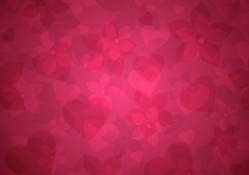 Pink Flowers and Hearts Texture