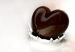 Milk And Chocolate Valentine's Day Heart