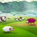 Anime Sheep In The Field