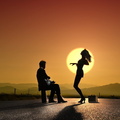 Love Dance Sunset Picture