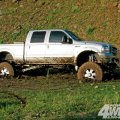 FORD F250 PICKUP STUCK IN THE MUD
