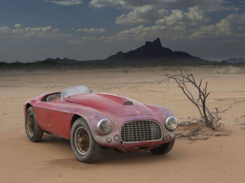 Ferrari in desert