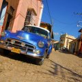 classic chevy bel air on a cuban street