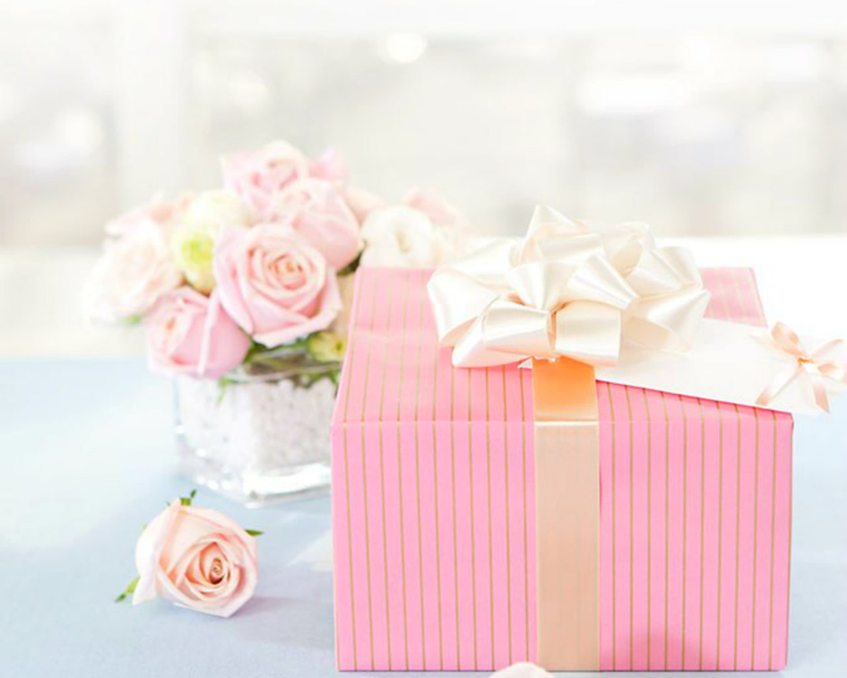 Pink Roses and a Gift