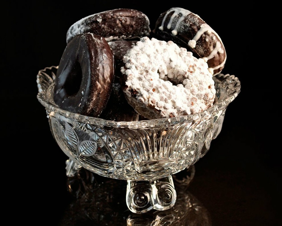 Bowl of Chocolate Donuts