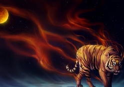 Tiger and Fire Abstract