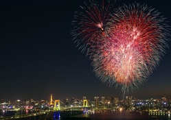 Fireworks over Tokyo