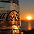 Coke glass at sunset