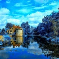 castle in blue nature