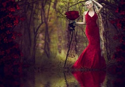 Wonderful and Spectacular Lady in Red
