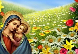 Saint Mary carries our savior