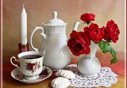 red roses for tea time