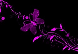Abstract Purple Butterfly