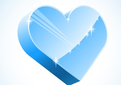 Blue sparkle heart