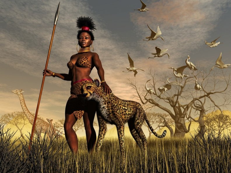 Warrior And Cheetah