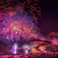 fireworks in sidney harbor hdr