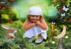 ~Little Girl with a Rabbit~