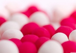 Pink and white sweets