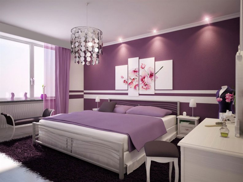 Purple bedroom _modern