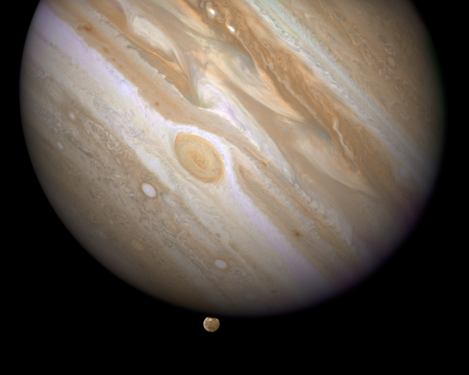 Jupiter and moon:Ganymedes