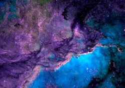 Starry Blue &amp; Purple Nebula