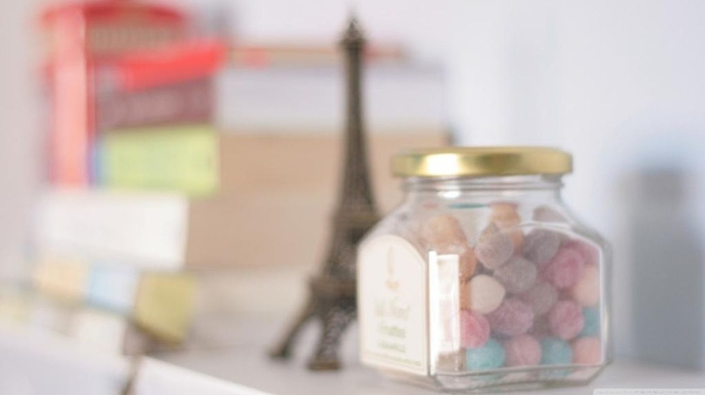 French candy jar