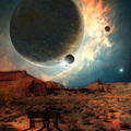 Desert, Moon and Planets