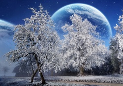 Moon Space Winter