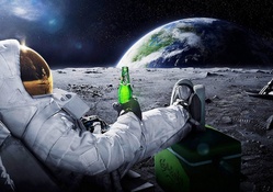 relaxing on the moon