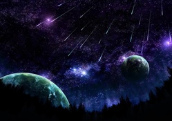 Colorful Meteor Shower