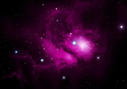 Purple Galactic Nebula and Stars