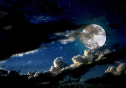 Full Moon in the starry sky