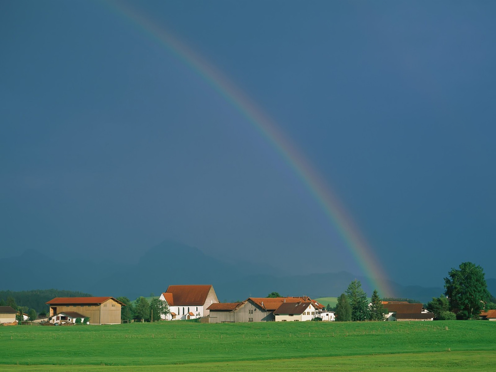 Rainbow over Village