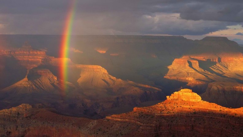 Rainbow over the Grand Canyon