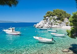 crystal clear mediterranean shore