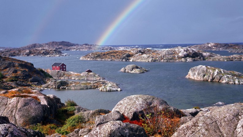 Rainbow over Swedish Islands
