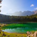 The Carezza Lake, Dolomites, Italy